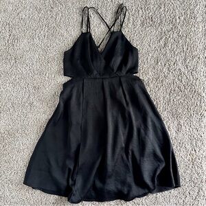 Express Women Black Cutout Spaghetti Strap Mini Dress Size XS NWOT